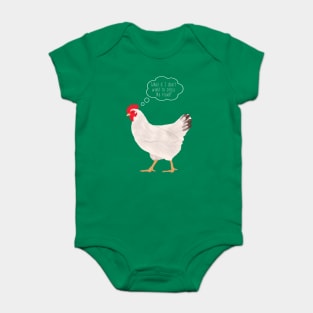 Chicken Thinking About Joke Baby Bodysuit